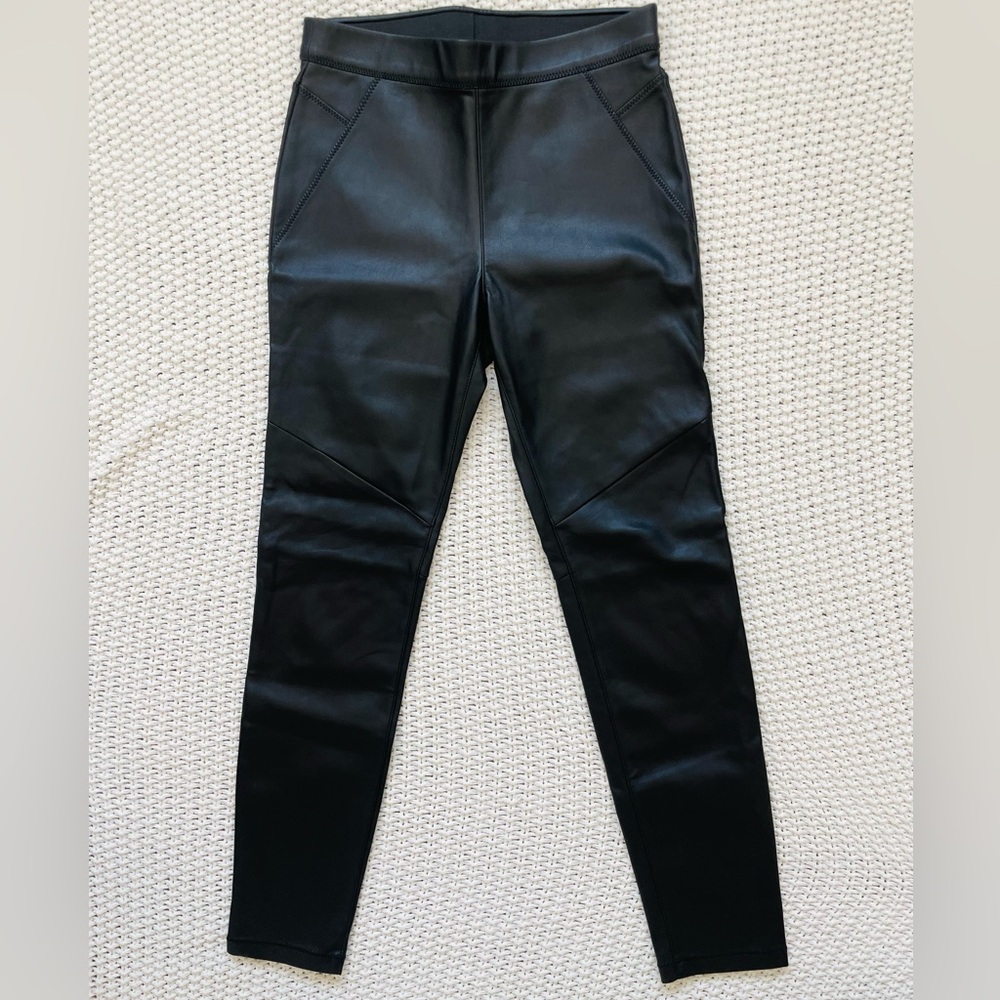 Free People Black Leather Leggings